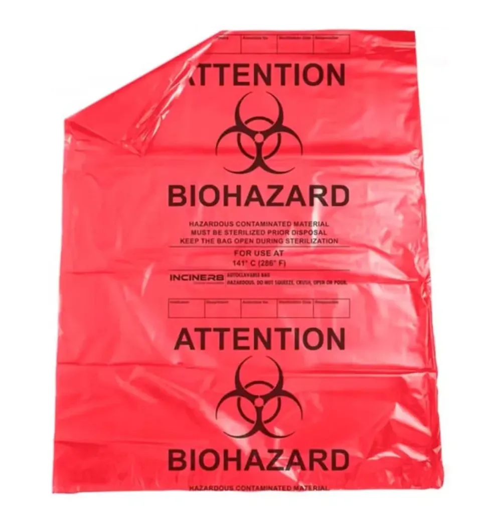 Bin liners- Biohazard/ Medical waste bags (18*24)