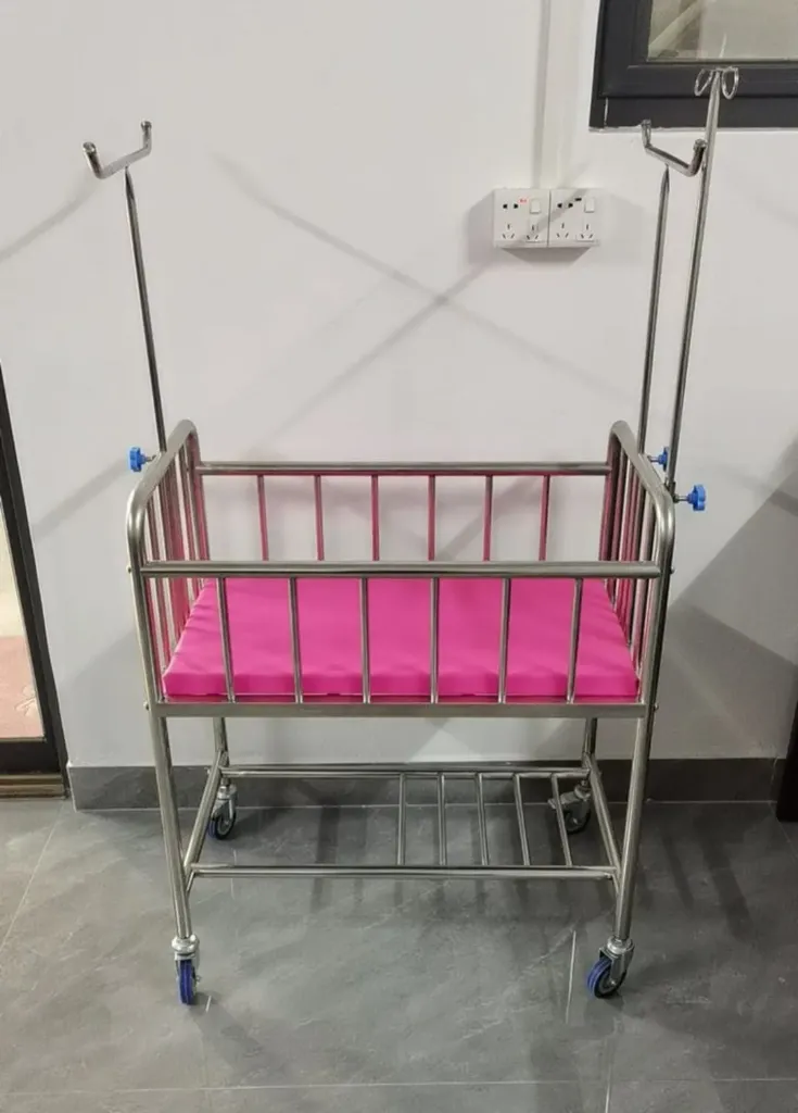 Stainless steel baby cot