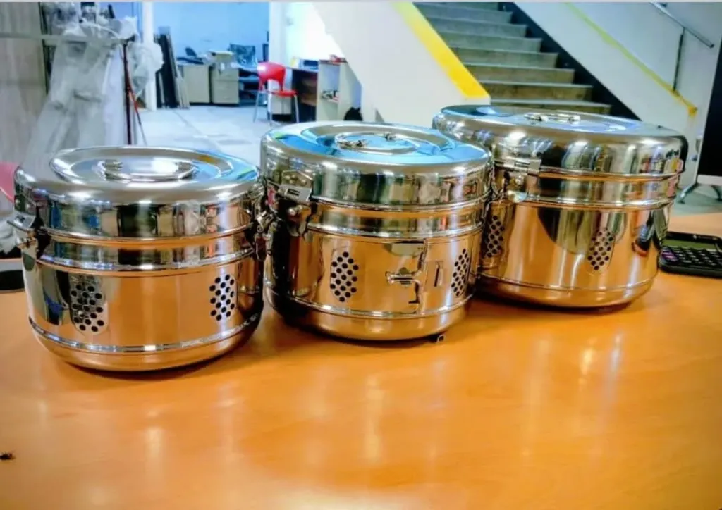 Gauze drum set for autoclaving