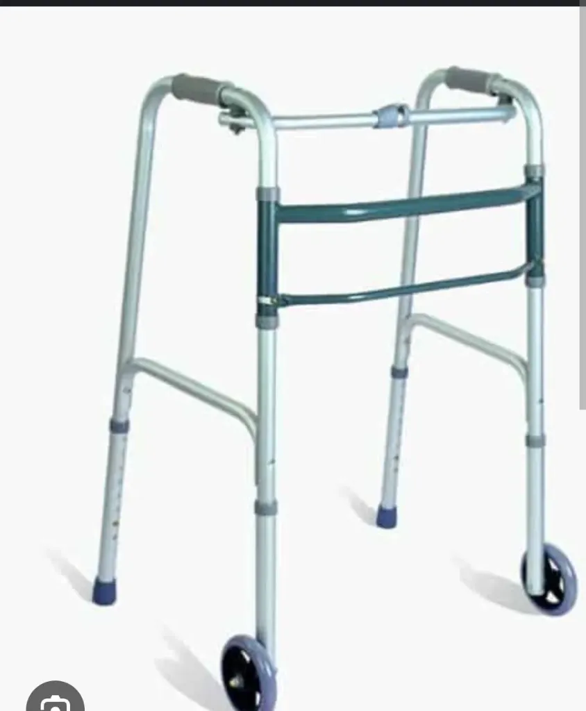 Walking frame with wheels